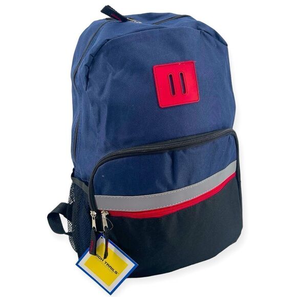 High Trails Equipment Boy’s Oxford Blue/Black/Crimson Reflective Backpack Large - Picture 16 of 16